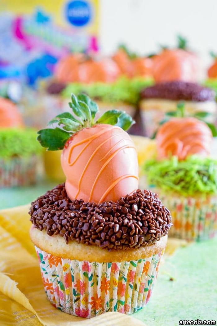 carrot muffin with chocolate or bake easter muffins ideas