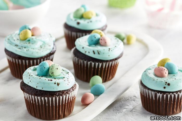 chocolate muffins easter muffins easter baking ideas small blue eggs