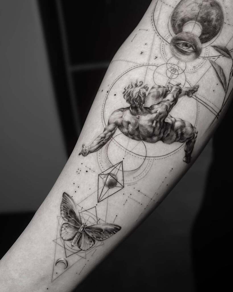 Ethereal Geometric Ink: Unveiling Sacred Geometry Tattoos