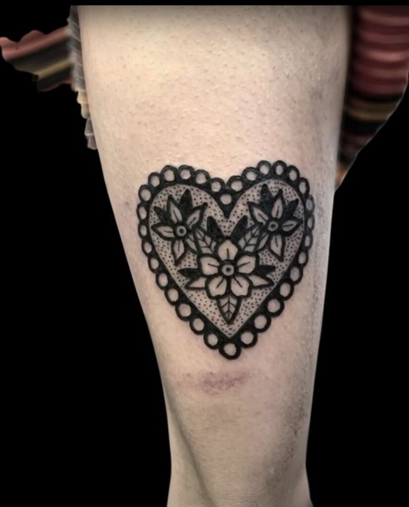 A big Sacred heart tattoo design